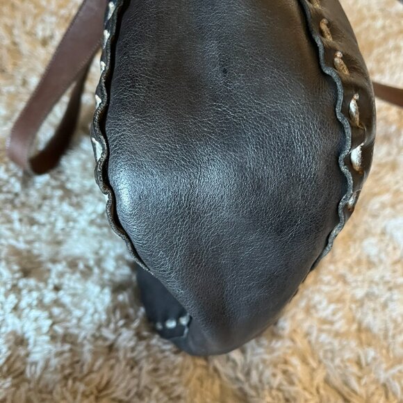 Bed Stu Leather Stevie Tote, Black Teak Rustic **VERY GOOD Preowned Condition** - Picture 9 of 14